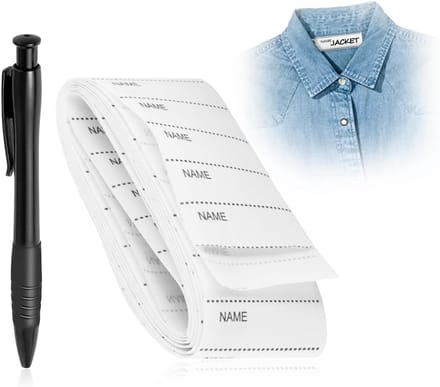 Naam Etiketten - Kleding Labels - Kinderen Spullen - Wasbaar & Strijkbaar - 5.5 cm - Wit