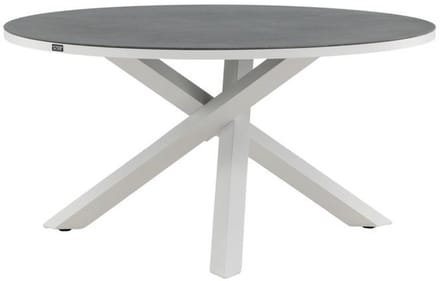 Svea - Jane ronde tuintafel ø140 cm - wit/grijs