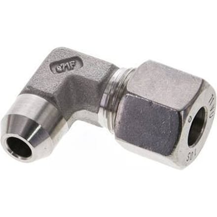 10S & 15mm RVS L-Vorm Snijringkoppeling Lasverbinding 630bar ISO 8434-1