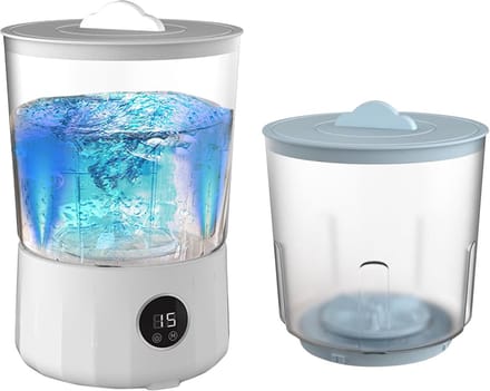Draagbare Mini Wasmachine met Dubbel Emmerdesign - Reisvriendelijke Kledingreiniger