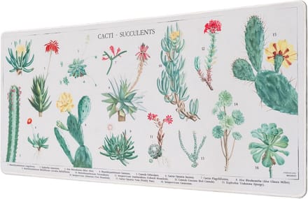 Extra Grote Bureauonderlegger met Cactussenprint - Antislip Gaming Muismat