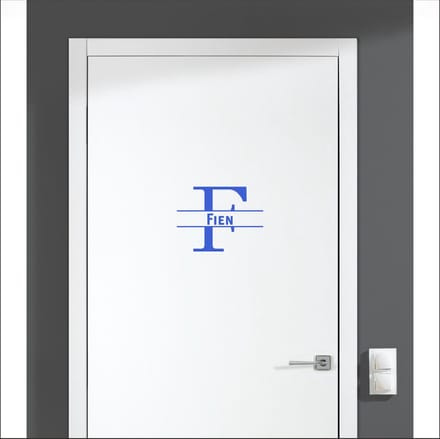 Deursticker Met Naam -  Fien - Blauw