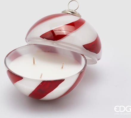 EDG - Enzo De Gasperi Glazen kerstbol geurkaars snoepjes D13