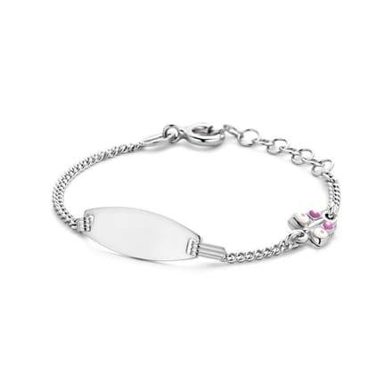 Zilveren graveerarmband vlinder plaat 6,5 mm 11 + 2 cm 1336371