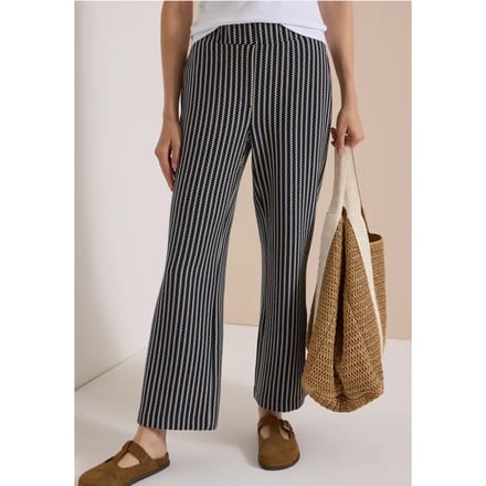 Broek met Wide Leg pijpen in gebreide look