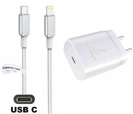 OneOne 25W super snellader + 1,0m OneOne USB C naar Lightning kabel. PD lader. Universele oplader adapter past op Apple iPhone 13 Mini, iPhone 13 Pro, iPhone 13 Pro Max, iPhone 14, iPhone 14 Plus, iPhone 14 Pro, iPhone 14 Pro Max