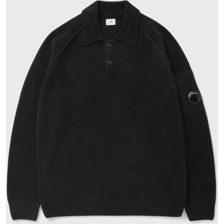 CHENILLE COTTON POLO SWEATER