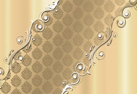Fotobehang Vintage Pattern Gold | XL - 208cm x 146cm | 130g/m2 Vlies