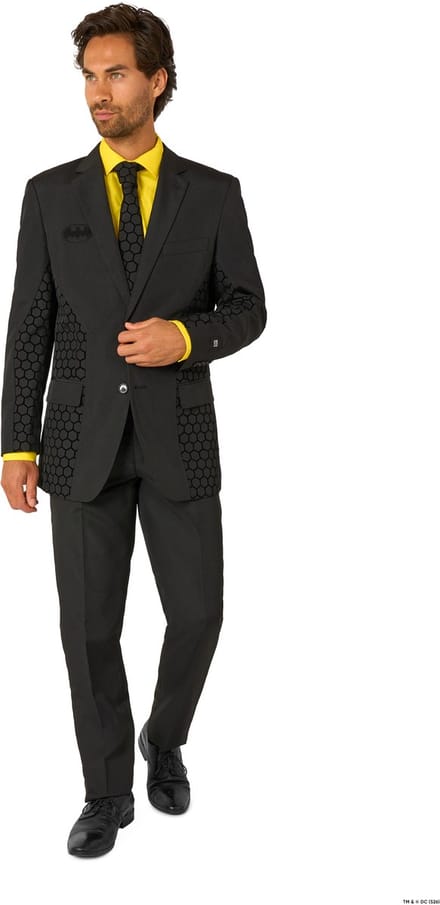OppoSuits Mannen Batman Pak - Heren Kostuum - Verkleedkleding - Dark Knight - Maat EU60