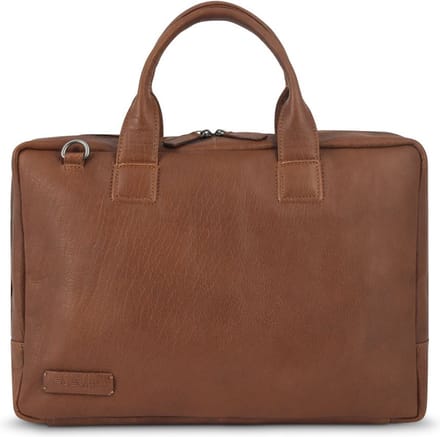 Plevier Basalt businesstas 16 inch cognac.