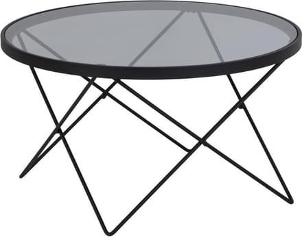 Salontafel Andreas Smoke Glas Ø80cm - Giga Living