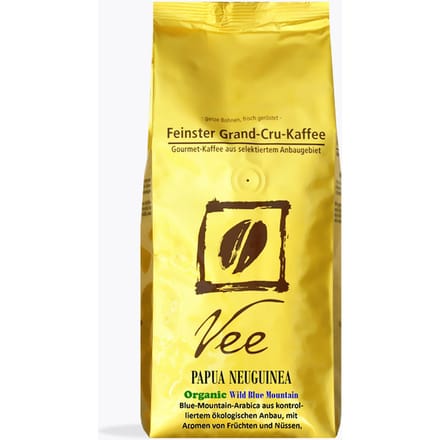 Vee's Papoea New Guinea Bio Wilde Blue Mountain | 1 kg | Arabica Robusta Blend | Ganze Bohne | Fruitig met mango, papaja en nootachtige tonen