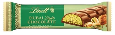 Dubai Milk Snack Reep – 40 x 40 g – Melkchocolade met Pistache, Amandel & Kadayif
