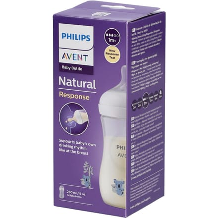 Philips Avent Natural Response babyfles – 260 ml – flow 3 – Koala – 1 fles - SCY903/67