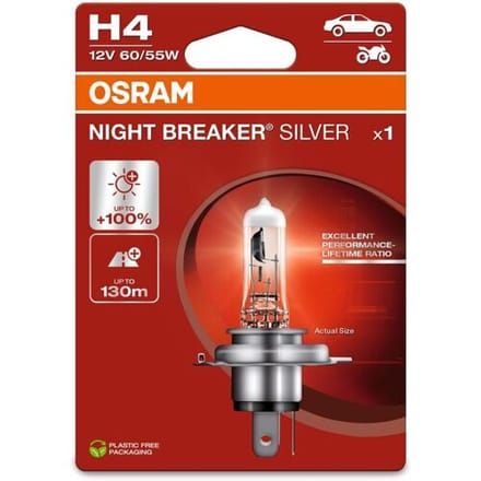 Gloeilamp, mistlamp NIGHT BREAKER® SILVER ams-OSRAM 64193NBS-1BL