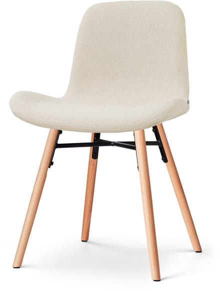 Nolon Nena-Fé Eetkamerstoel cottonbeige - houten onderstel