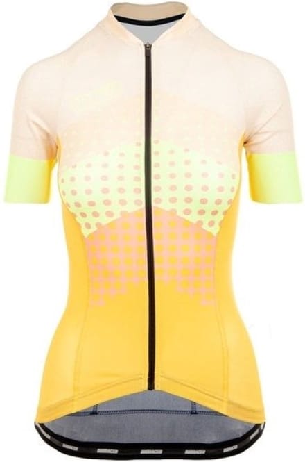 BIORACER VESPER DAMES WIELERSHIRT DORIS DOTS GEEL Maat S