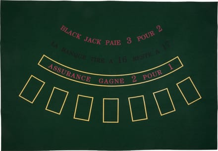 Black Jack Kleed 130 x 90 cm – Groen Vilt – Casino Spel Accessoire voor Thuis – Engelhart