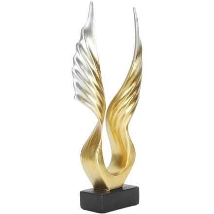 Abstracte Vleugel Sculptuur Modern Innovatief Licht Luxe Hars Abstract Vleugel Beeld voor Huis Wonen goud