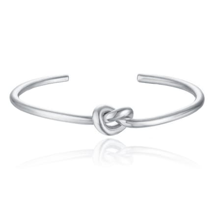 Zilverkleurige Edelstaal Damesarmband met Knoop