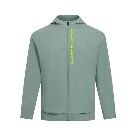 Under Armour Storm SS25 Logo Geweven Jas met Capuchon Heren Jas Groen 1376794-348 L gray