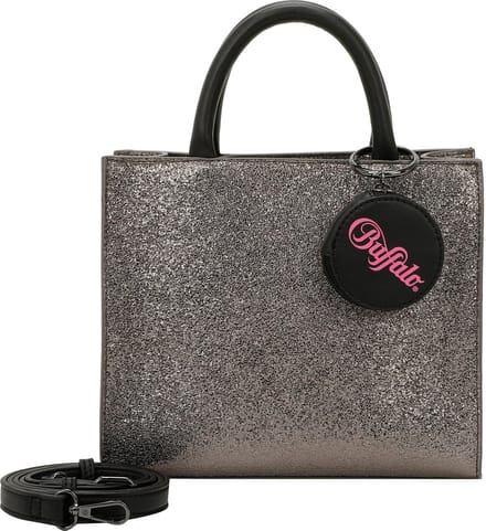 BUFFALO Handtas Schoudertas Glitter Big Boxy Collection Shopper Dark Grey Grijs