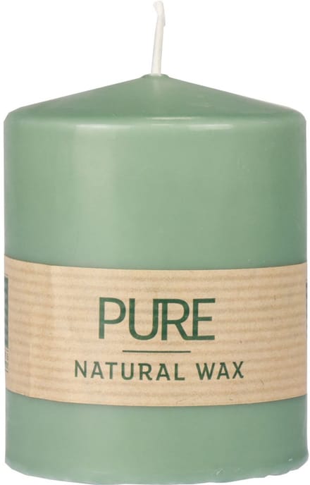 PURE stompkaars groen smaragd Wenzel kaarsen 90/70mm