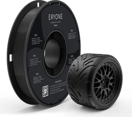 Eryone TPU Zwart 0,5 Kg 1,75mm Flexibel Filament