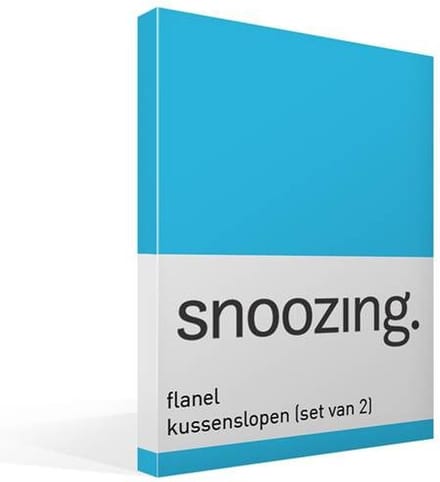 Snoozing flanel kussenslopen (set van 2) Turquoise 60x70 cm (170 turquoise)