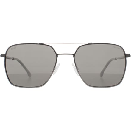 Hugo Boss Aviator Heren Mat Donker Ruthenium Grijs Gepolariseerd BOSS 1414/S