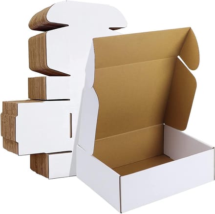 25x Kleine Verzenddozen 12.7x12.7x5 cm - Witte Golfkartonnen Verpakkingen