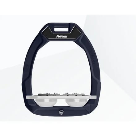 Veiligheids stirrups Plat Ultra Grip Marine/Grijs/Wit Flex-On Safe-On