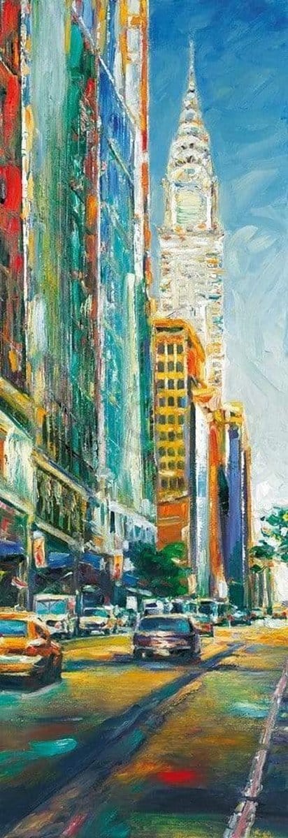 Kunstdruk Jürgen Schmiedekampf - Leaving Bryant Park 34x99cm