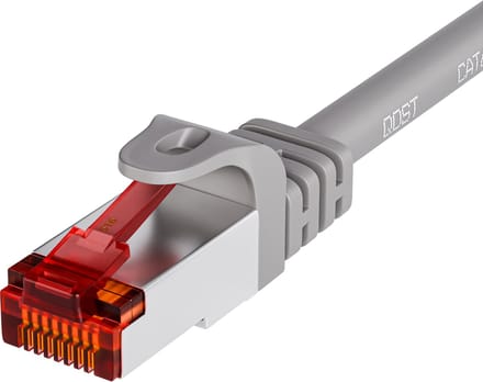 Qost - CAT6 internetkabel - 100% koper / SFTP - 10 Gbps / 250 MHz - RJ45 Connectoren - Patchkabel / Netwerkkabel - 5 meter - Grijs