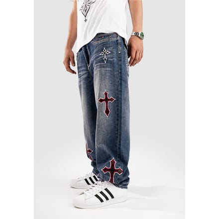 Ninth Hall Ambush Crosses Baked Jeans blauw