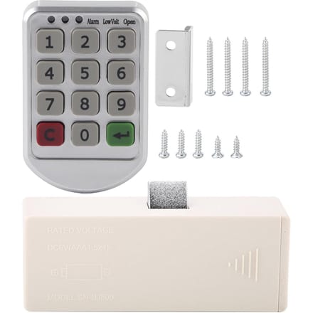 Panneau en plastique ABS Clavier numérique électronique intelligent à mot de passe Numéro Porte d'armoire Code Serrure noir