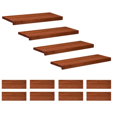 vidaXL - Traplopers - 12 - st - 70 - x - 25 - x - 2 - cm - Bruin - Massief - beukenhout