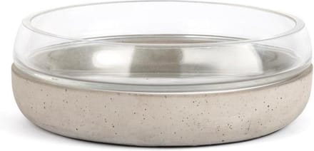 Zilverstad Schaal Solido - Cement - Glas