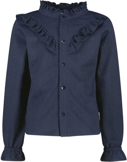 B.Nosy Meisjes blouse - Beau - Navy blauw
