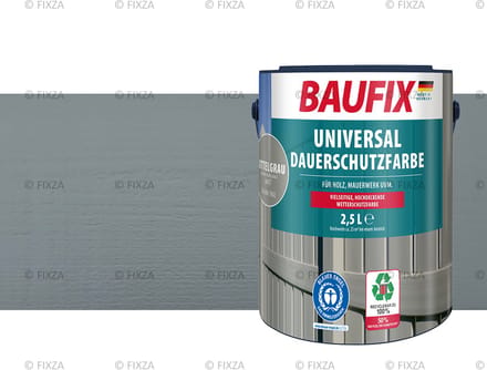 BAUFIX Universele Dekkende Tuinbeits middelgrijs 2,5 Liter