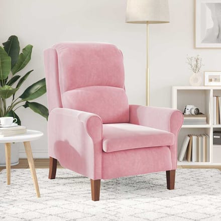 vidaXL - Fauteuil - Roze - Fluweel