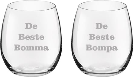 Drinkglas gegraveerd - 39cl - De Beste Bomma-De Beste Bompa