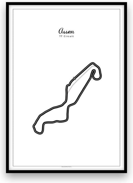 Assen stadposter - Zwart-wit