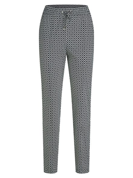 Enkellange Slim Fit-jersey broek Van Peter Hahn blauw