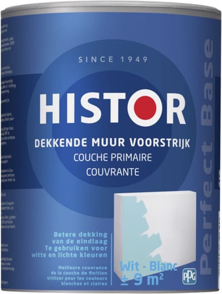 Histor Perfect Base Dekkende Muur Voorstrijk 1 liter - Wit