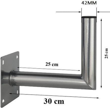 Xsarius WH 25 42mm Antenne Muurbeugel Satelliet Staal