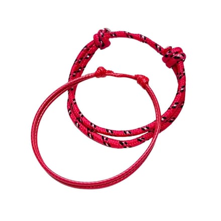 Livano Armband - Staal - Nep Zilver - Dames - 2 St - Rood