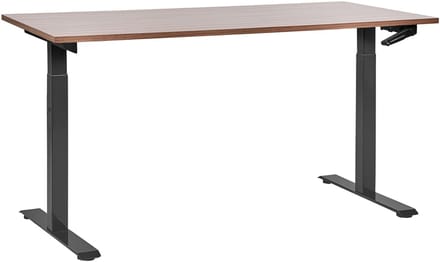 DESTINES - Verstelbaar bureau - Bruin/Zwart - 160 x 72 cm - MDF