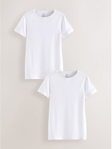 Next - Jongens - Kind To Skin T-shirts 2 stuks - Wit