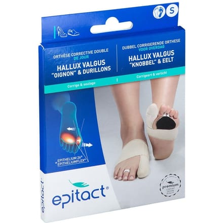Epitact® Corrigerende Hallux Valgus 'Knobbel' & Eelt Orthese voor Overdag Rechts Small 1 Verband(en)